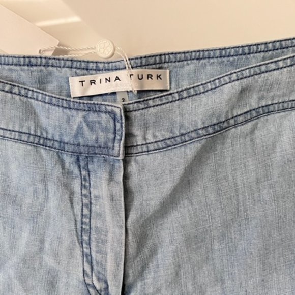 Trina Turk Chambray rayed shorts - Picture 3 of 3